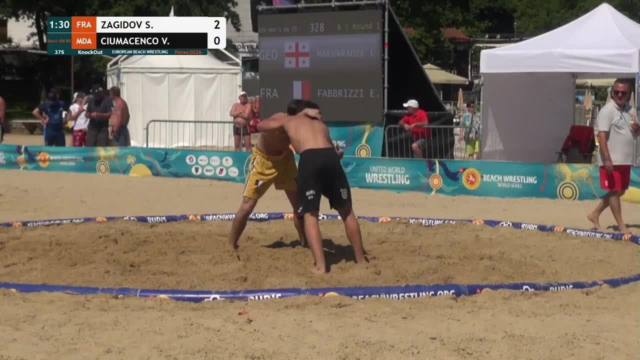 Said ZAGIDOV (FRA) vs. Vladislav CIUMACENCO (MDA) • KnockOut • Men's BW 80Kg background
