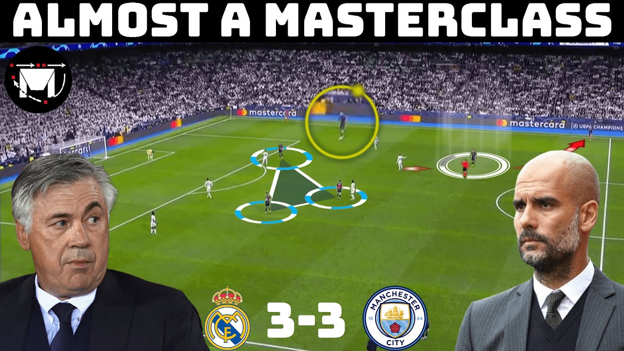 Tactical Analysis : Real Madrid 3-3 Manchester City | A Classic at the Bernabeu background