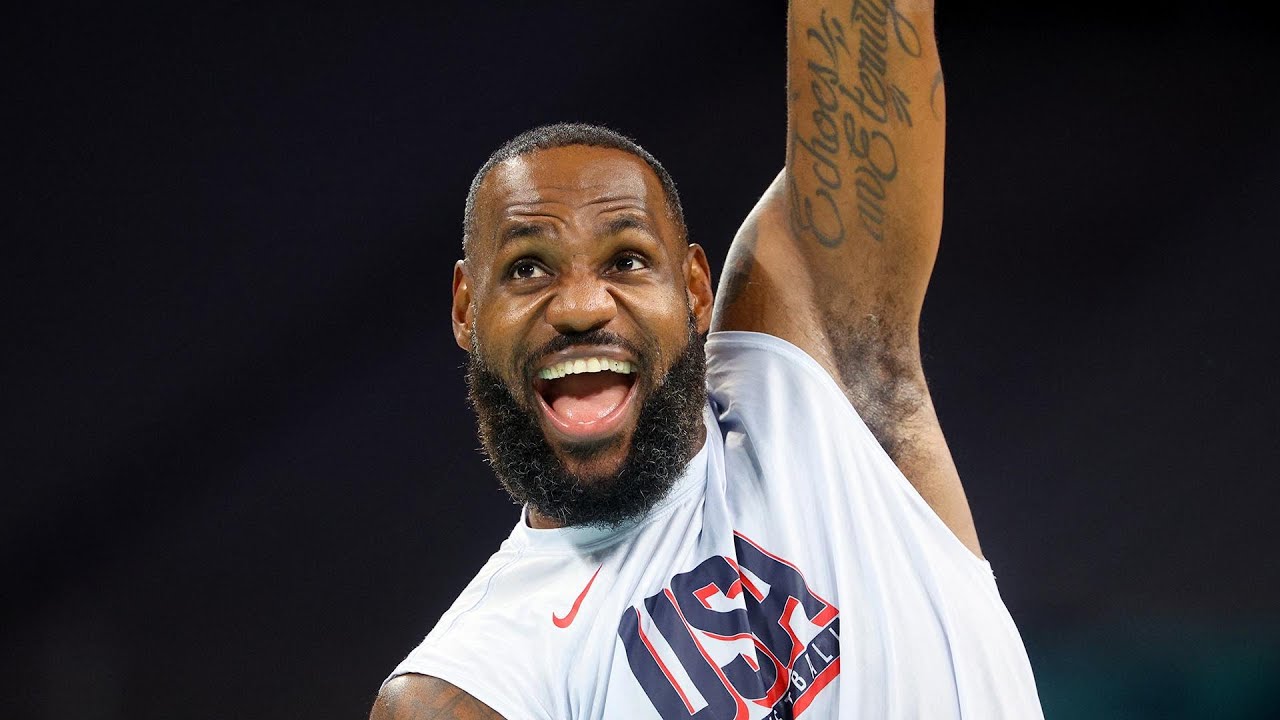 LeBron James: Steph and KD celebrate Team USA flag bearer