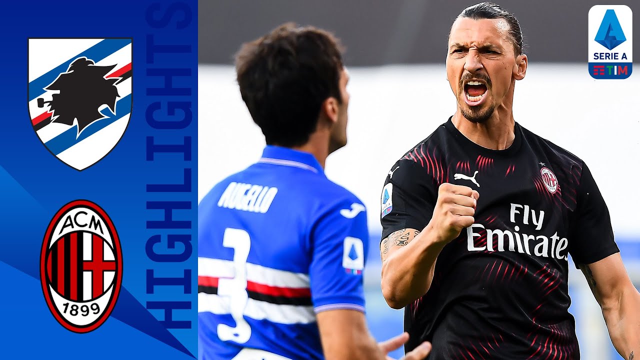 Sampdoria 1-4 Milan | Zlatan Scores in Both Halves as Milan see off Sampdoria | Serie A TIM background