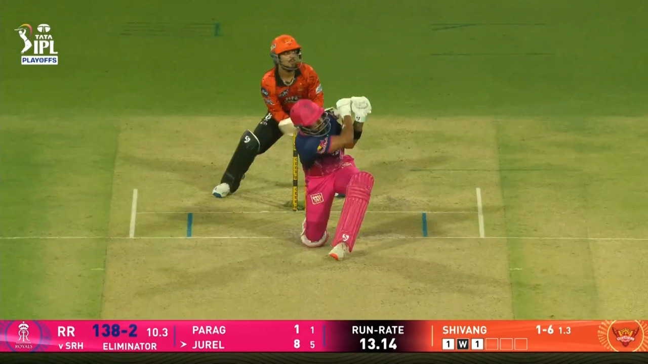 IPL 2026 Eliminator: SRH vs RR - Dhruv Jurel Six