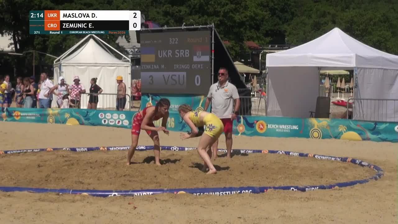 Daria MASLOVA (UKR) vs. Ena ZEMUNIC (CRO) • Round 1 • Women's BW 50Kg background