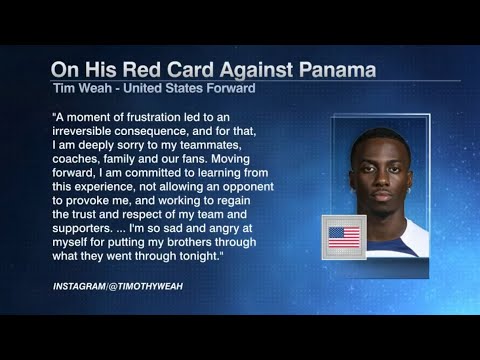 Tim Weah red card sees #USMNT lose to Panama! #futbolamericas background