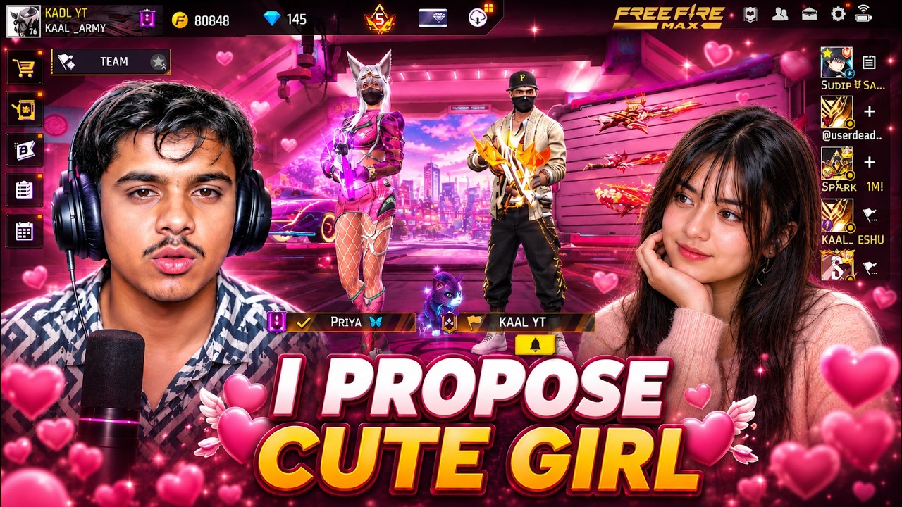 Cute Girl Propose Me Inform Of My Gf Gone Wrong ❤️🥰 - Greena Free Fire background