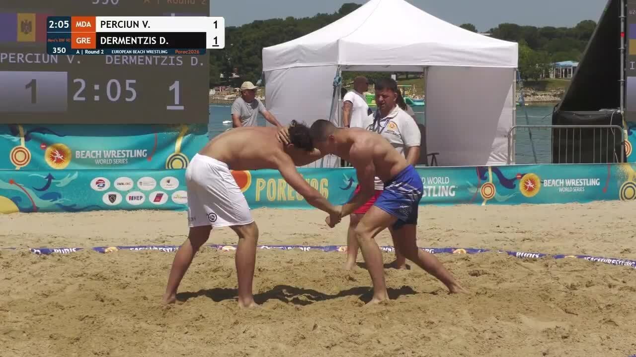 Vitalie PERCIUN (MDA) vs. Dimitrios DERMENTZIS (GRE) • A | Round 2 • Men's BW 90Kg background