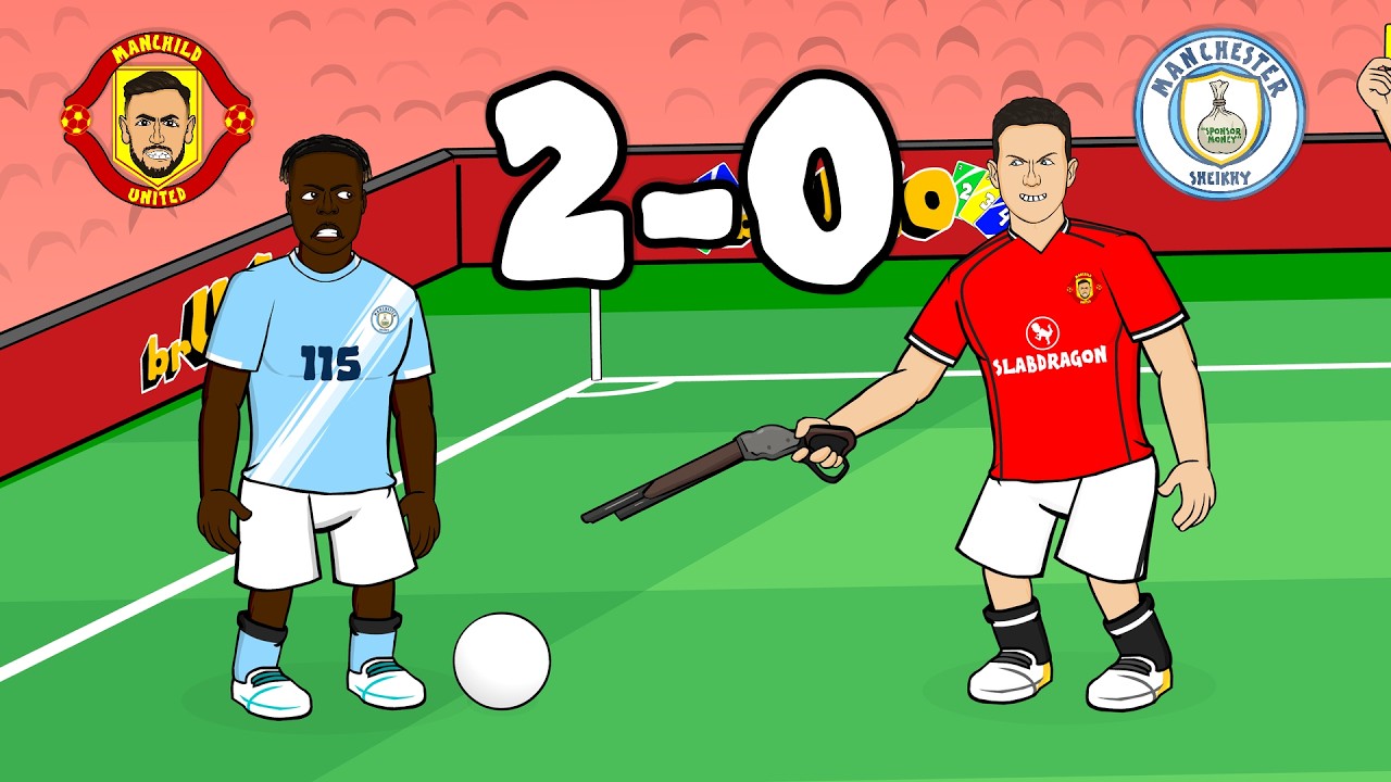 2-0! MANCHESTER IS RED!🔴 Man Utd vs Man City goals & highlights background