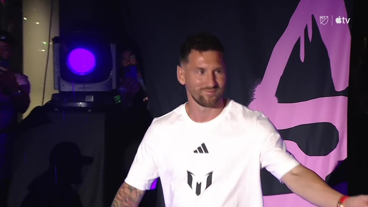 Lionel Messi's FULL SPEECH At Inter Miami Presentation background
