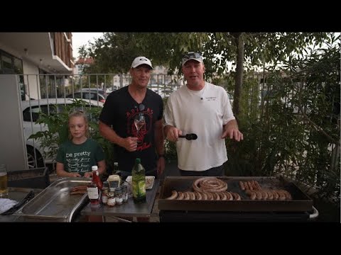 French Connection: Jean de Villiers and Schalk Burger compete in a braai-off in Toulon background