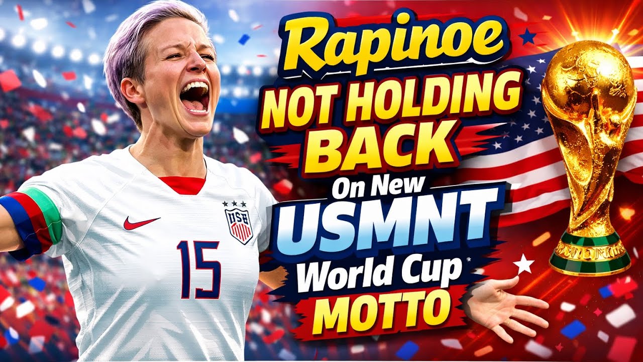 Megan Rapinoe doesn’t hold back on new USMNT moto, Never Chase Reality. #USMNT background