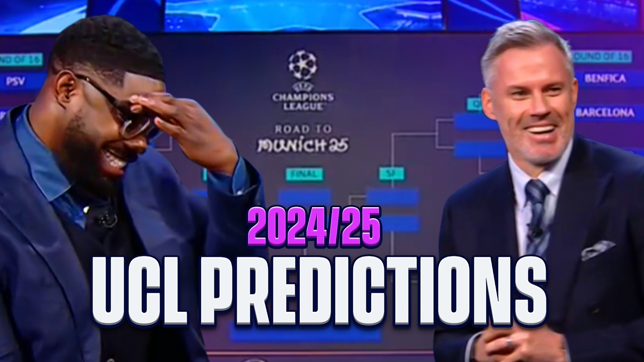 UCL Bracket Predictions from Kate Scott, Jamie Carragher, Micah Richards, & Peter Schmeichel 🔮 background