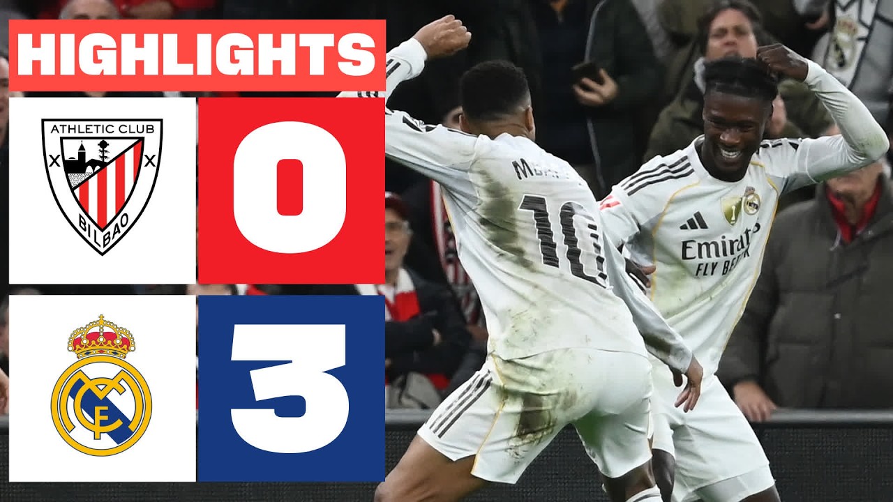 ATHLETIC CLUB 0 - 3 REAL MADRID | RESUMEN LALIGA EA SPORTS background