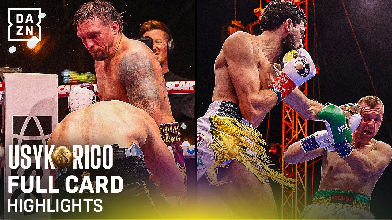Official Full Card Fight Highlights | Oleksandr Usyk vs. Rico Verhoeven background