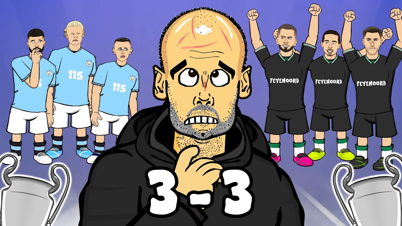 MAN CITY COLLAPSE AGAINST FEYENOORD😂 (3-3 Champions League Highlights) background