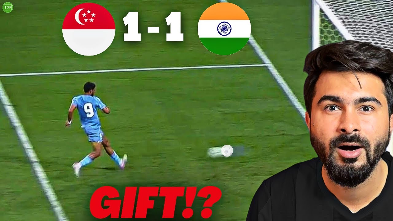 India Manages a LUCKY Draw vs Singapore! | Review background