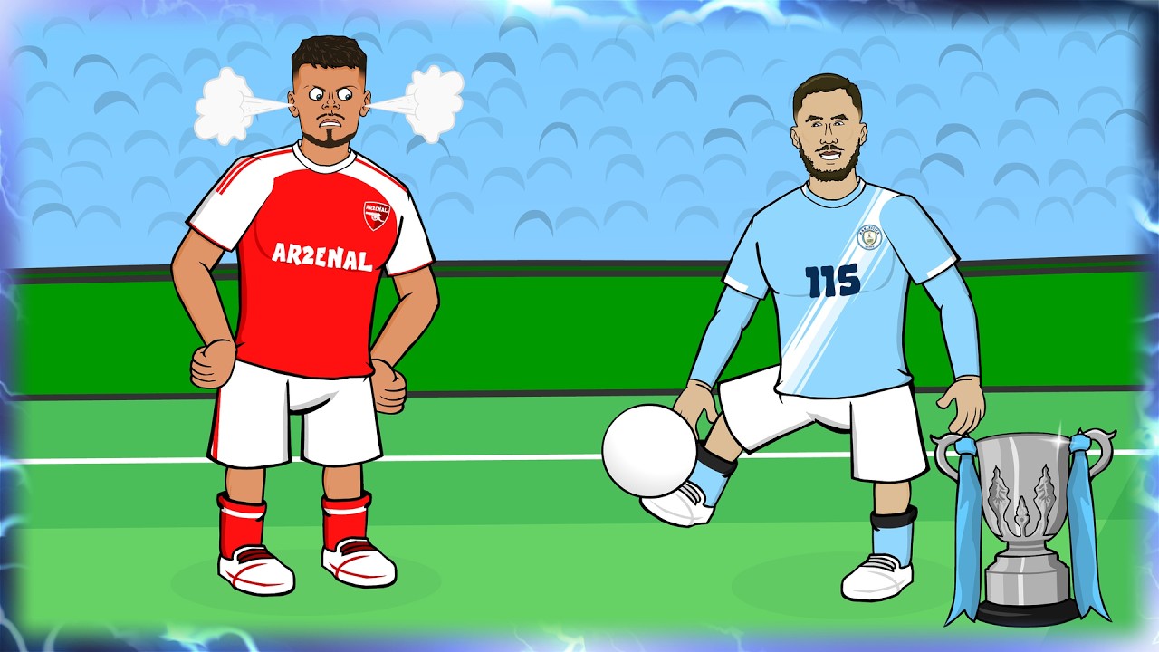 CHERKI TROLLS ARSENAL😂 Arsenal 0-2 Man City Carabao Cup Final Keepy-Ups Highlights 2026 background