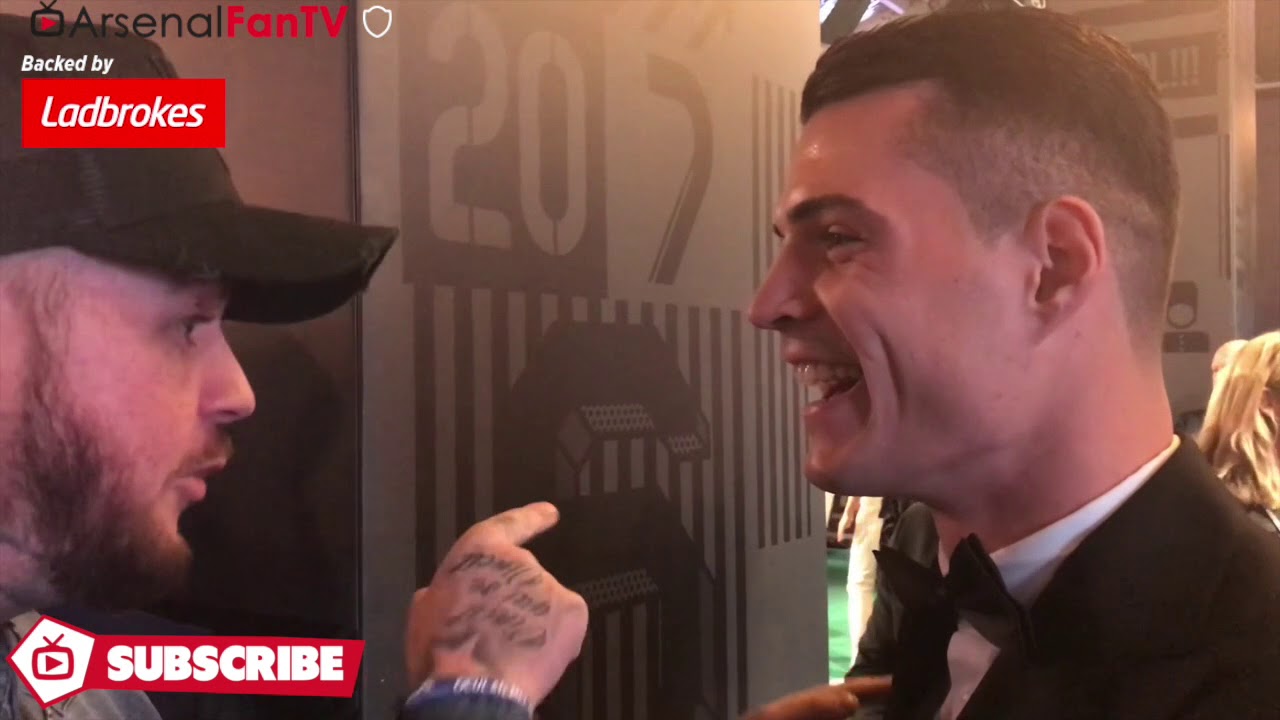 DT Has Some Advice For Granit Xhaka! | AFTV At The Best FIFA Awards background