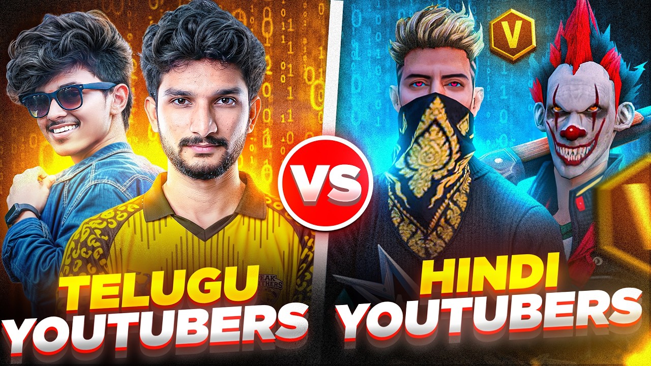 KV18 & TPG SIDHU π±β¨ Vs HINDI YOUTUBERS πβ¨#freefiretelugu #kv18 #tpgsiddhu #freefire