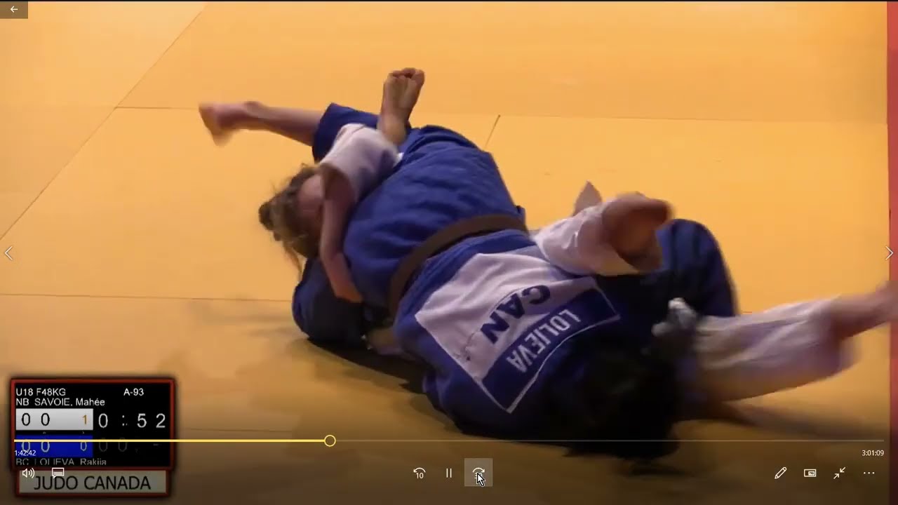 Intense Sankaku Triangle Pin Struggle - Canada Elite Female Judo background