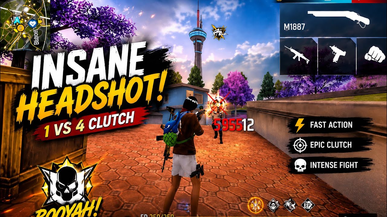 Free Fire Pro Headshot Montage ๐| Unique Naim | Epic Clutch Gameplay
