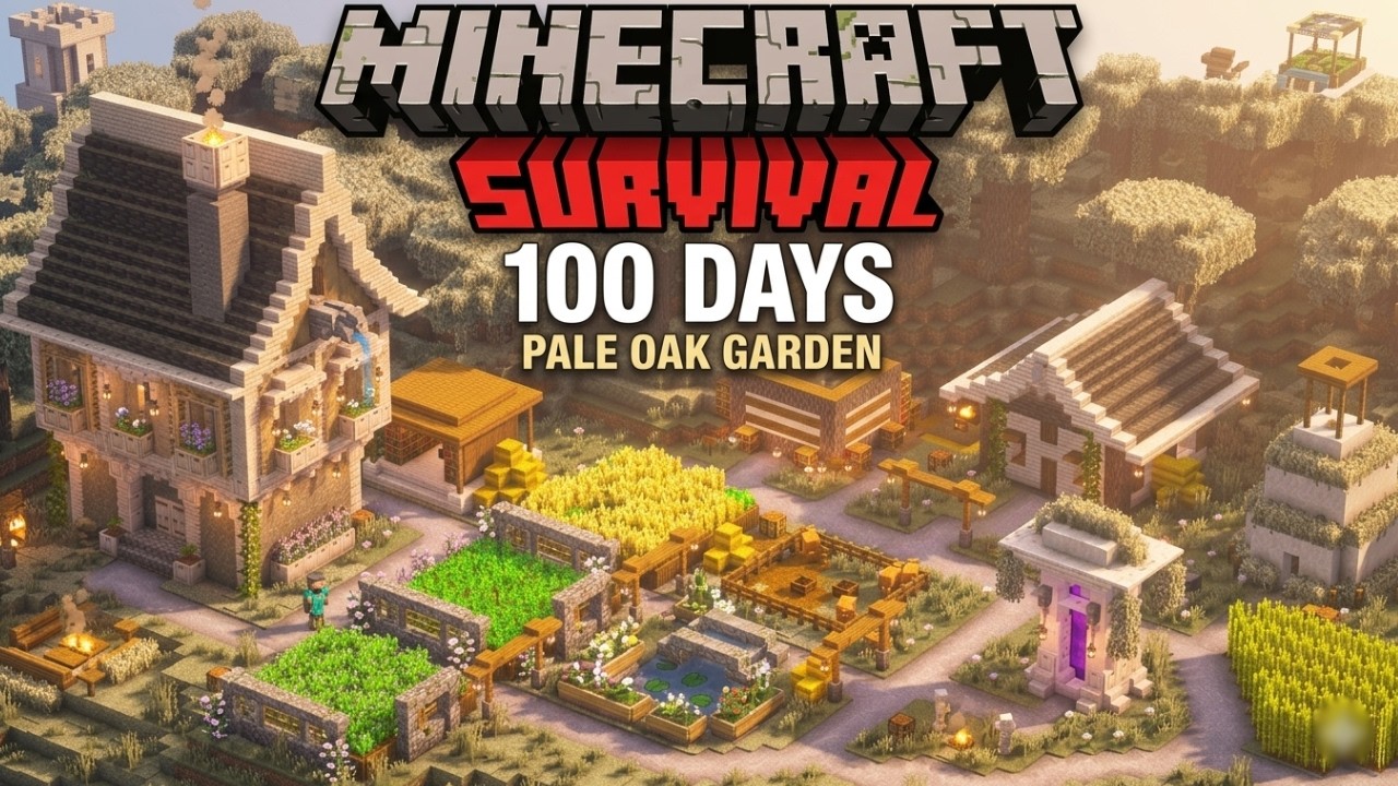 I Spent 100 Days in Minecraft's Pale Oak Garden and This Happened