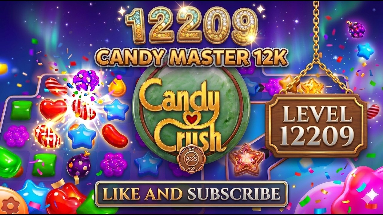 Candy Crush Level 12209 - Pro Gameplay | No Commentary | Candy Master 12K #CandyCrush