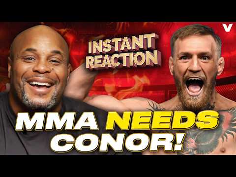 Daniel Cormier REACTS to Conor McGregor OFFICIALLY making UFC RETURN vs. Max Holloway background