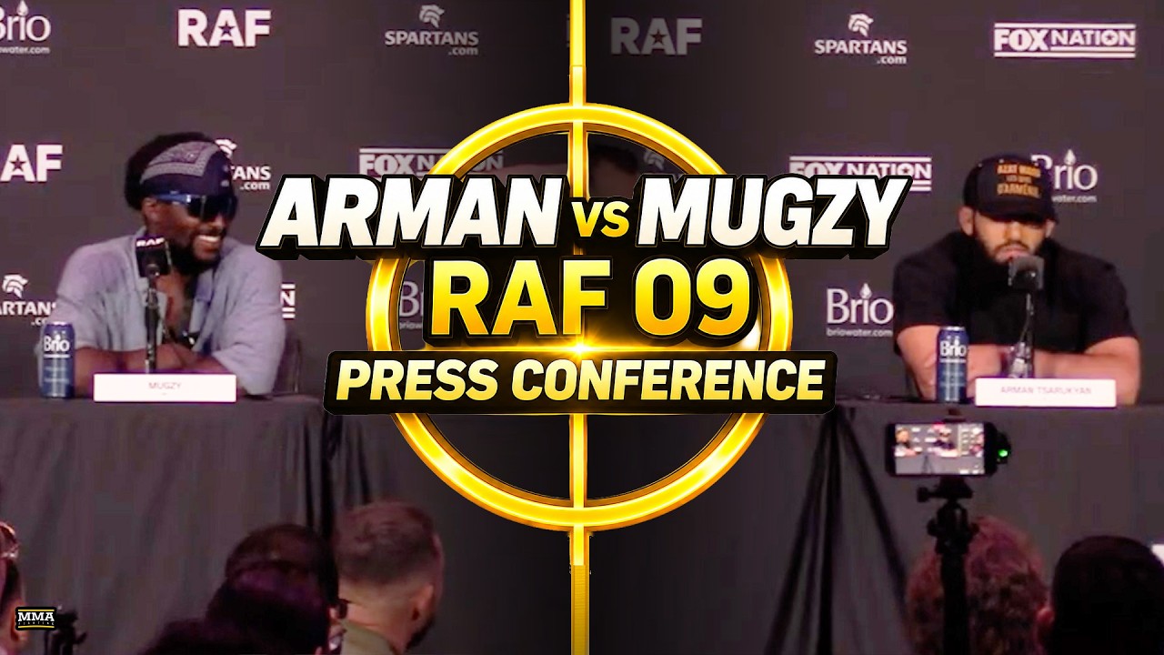 Arman Tsarukyan vs. Mugzy Bulljunk RAF 09 Press Conference | MMA Fighting background