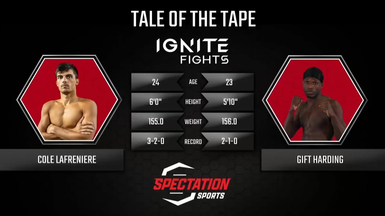 Gift Harding vs. Cole Lafreniere - IGNITE Fights 113 background