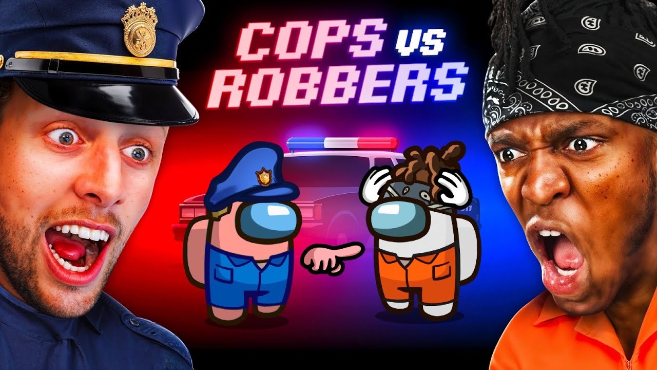SIDEMEN AMONG US: COPS VS ROBBERS ROLES background