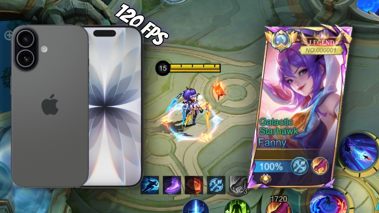 IPHONE 17 FANNY LEGEND SKIN HANDCAM GAMEPLAY REVIEW 120 FPS l MLBB background