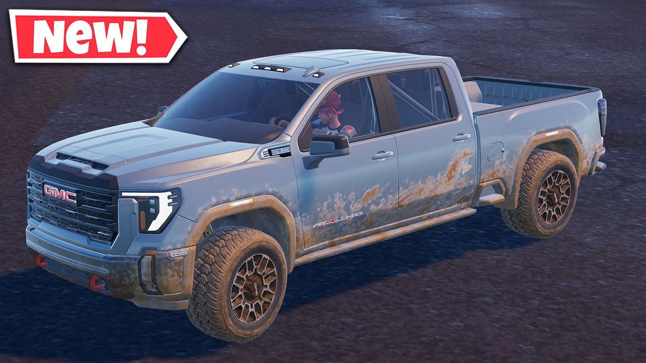NEW GMC SIERRA 2500 AT4X Bundle Gameplay In Fortnite! background