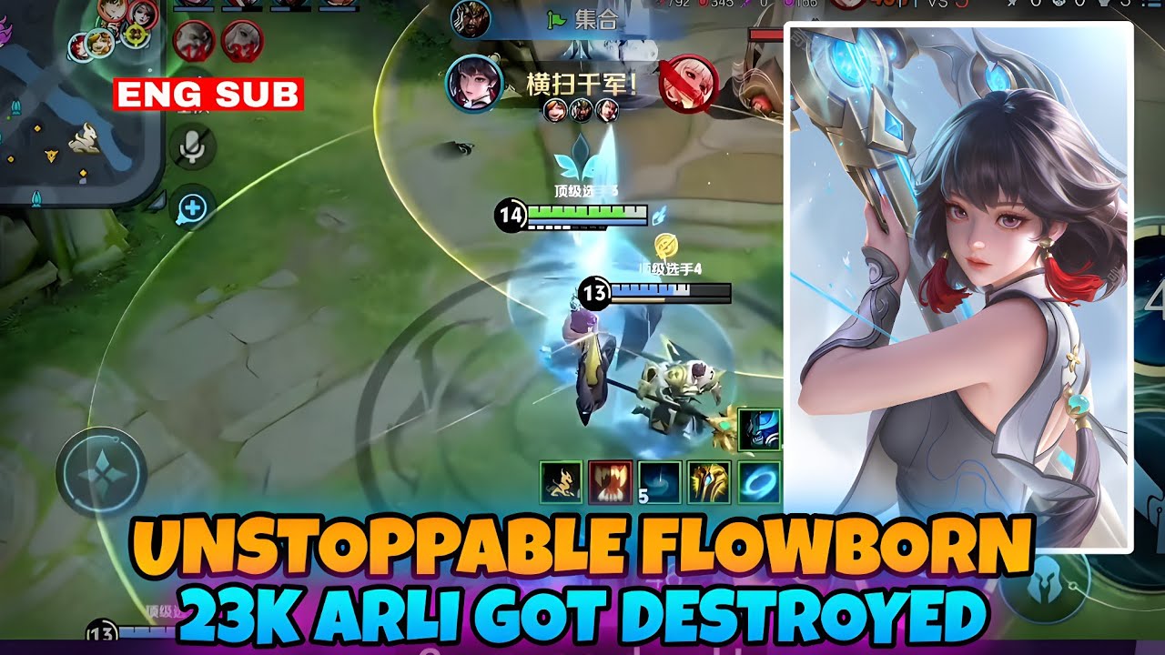PRO CN ADC FLOWBORN π₯ 45% DAMAGE AGAINST A 23K ARLI IN HIGH RANK | HONOR OF KINGS FLOWBORN MARKSMAN