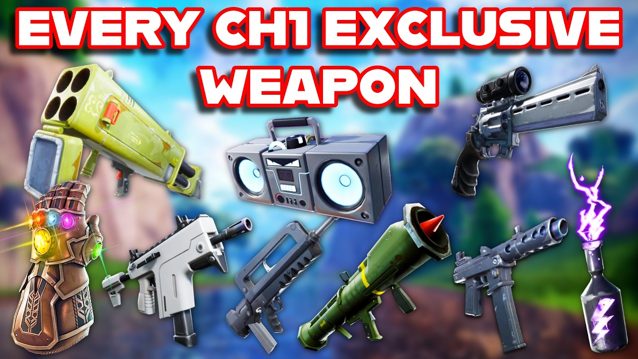 Ranking EVERY CHAPTER 1 EXCLUSIVE WEAPON In FORTNITE From WORST To BEST