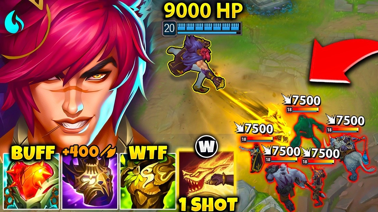 SETT BUT I HAVE 9000 HP AND CAN LITERALLY 1V5 THE ENEMIES (BIG HEARTSTEEL BUFF)
