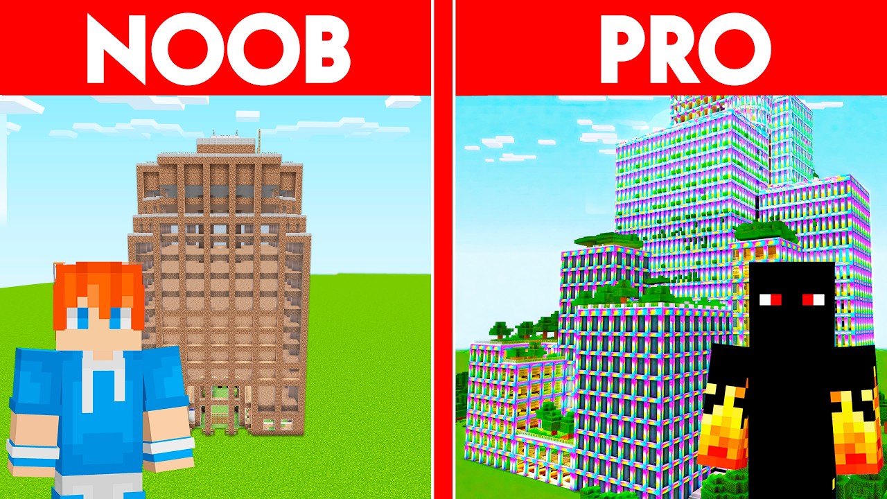 BATALHA DE HOTEL NOOB VS PRO NO MINECRAFT background