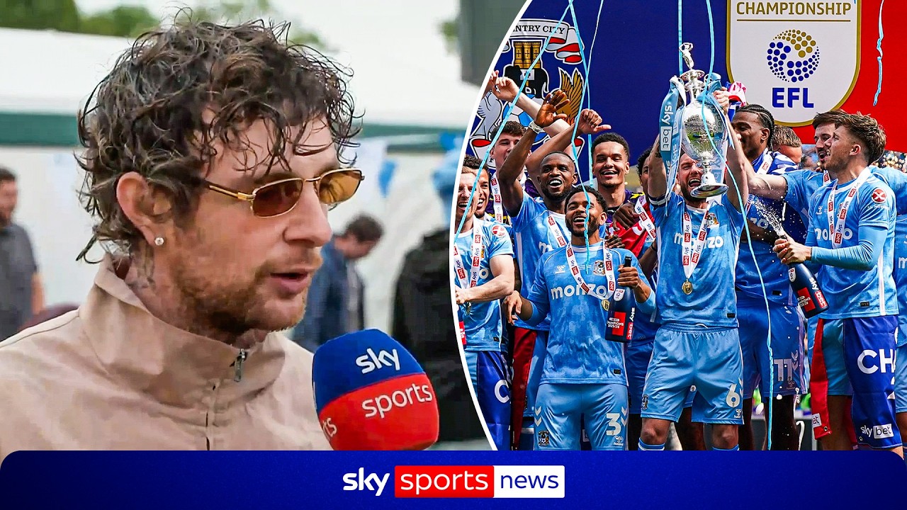 Tom Grennan on his love for Coventry City following their promotion to PL | "This is my club" background