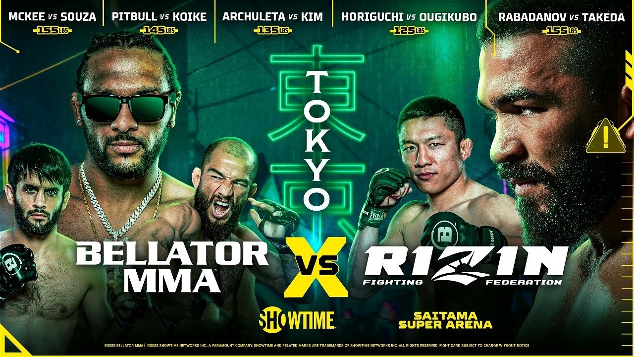 When Bellator Took On Rizin! | Horiguchi, AJ McKee & MORE! | Bellator MMA vs. Rizin - One Hour Event background