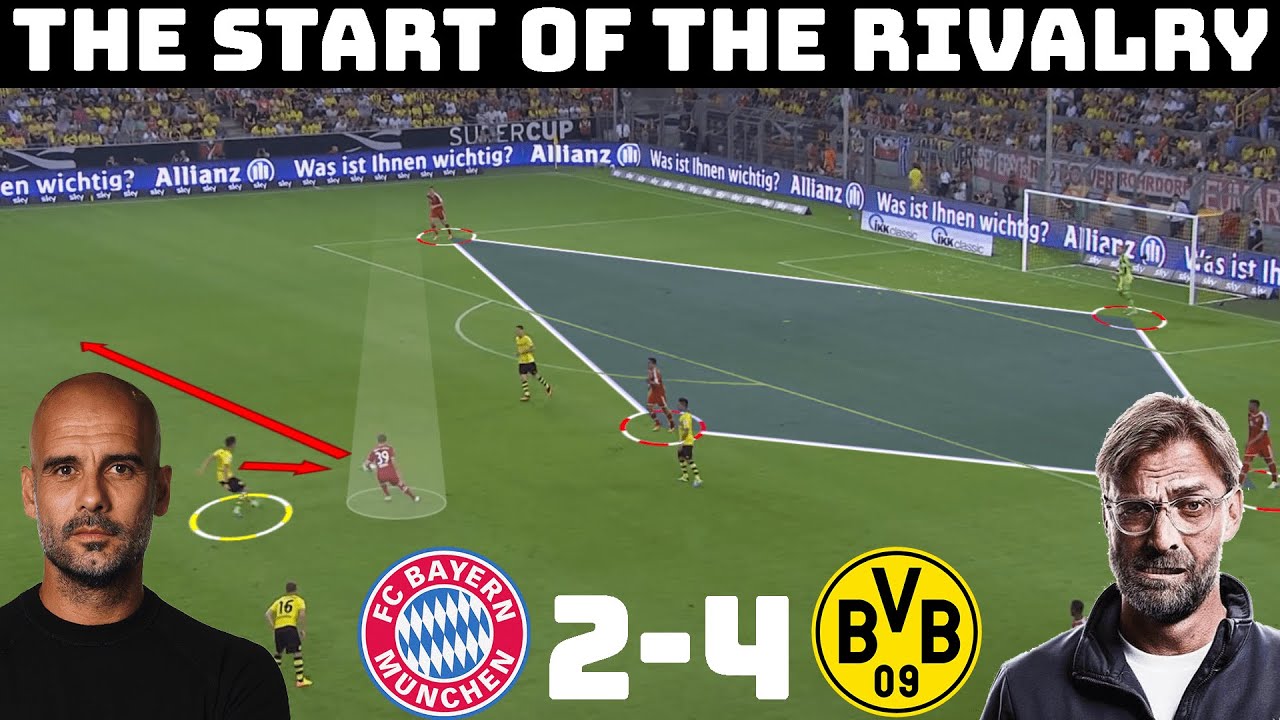 How Klopp Beat Pep In Their First Meeting | Bayern Munich 2-4 Borussia Dortmund | backdrop