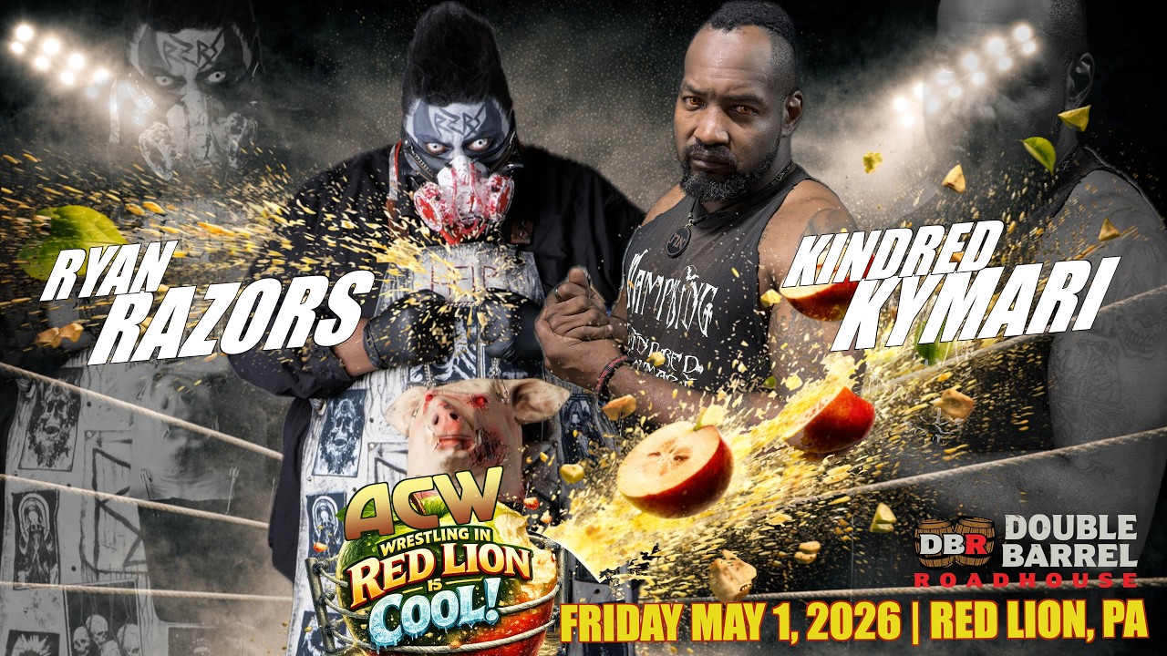 Ryan Razors vs Kindred Kymari - #ACW Wrestling in Red Lion is Cool background