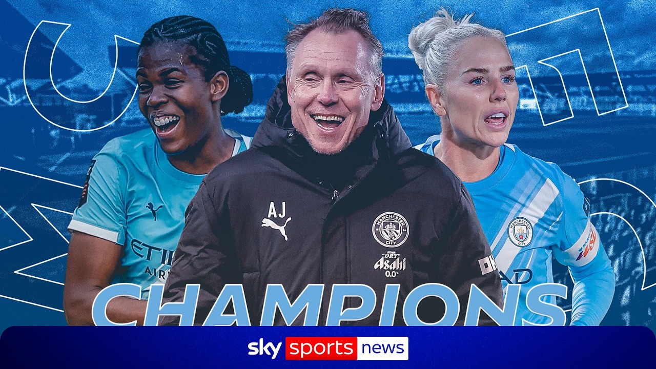 Manchester City win first WSL title in 10 years after Arsenal draw at Brighton