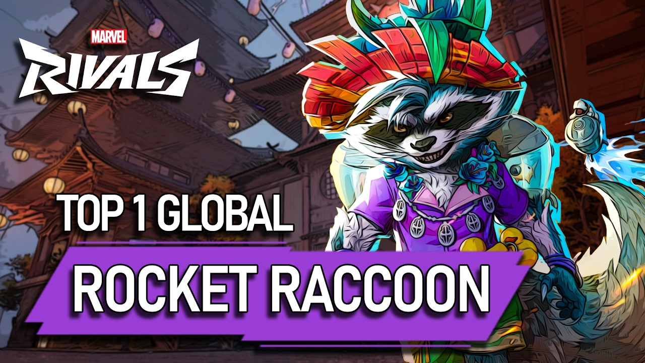 TOP #1 GLOBAL ROCKET RACCOON ! TTV Matty 1v9 - MARVEL RIVALS PRO background