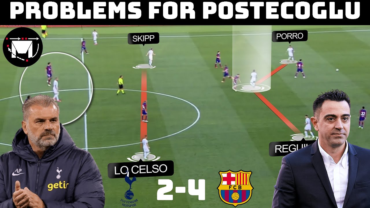 Tactical Analysis : Tottenham 2-4 Barcelona | Big Problems For Big Ange | background