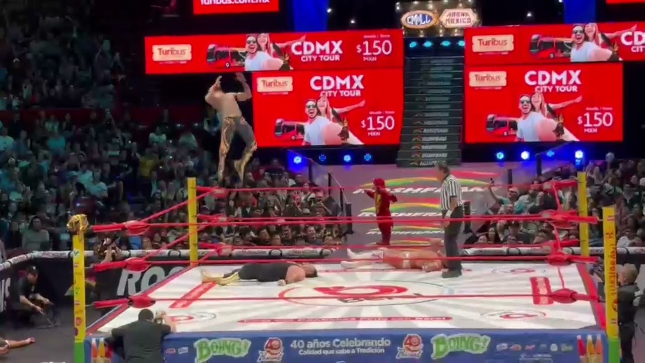 Noche Jr CMLL: Máscara Dorada y Volador Jr 🆚 Averno y Esfinge background