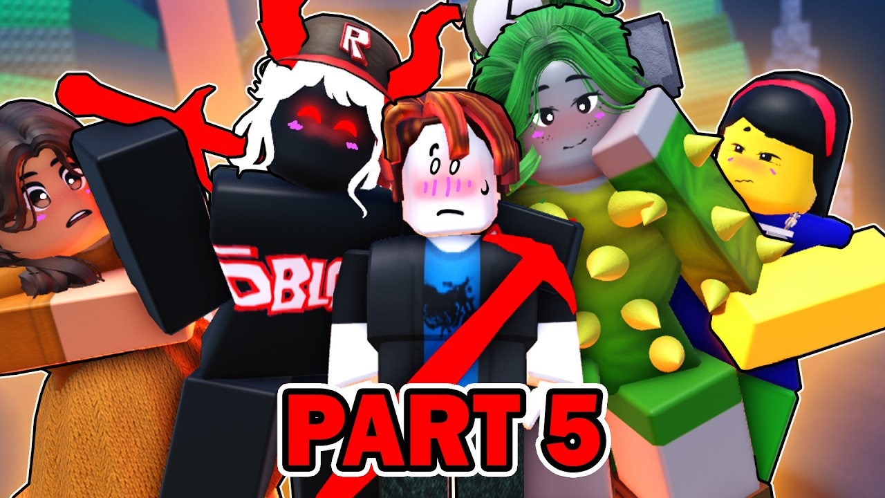 KICK A LUCKY BLOCK, BUT THERE ARE ONLY GIRLS!? (Part 5) Roblox Animation