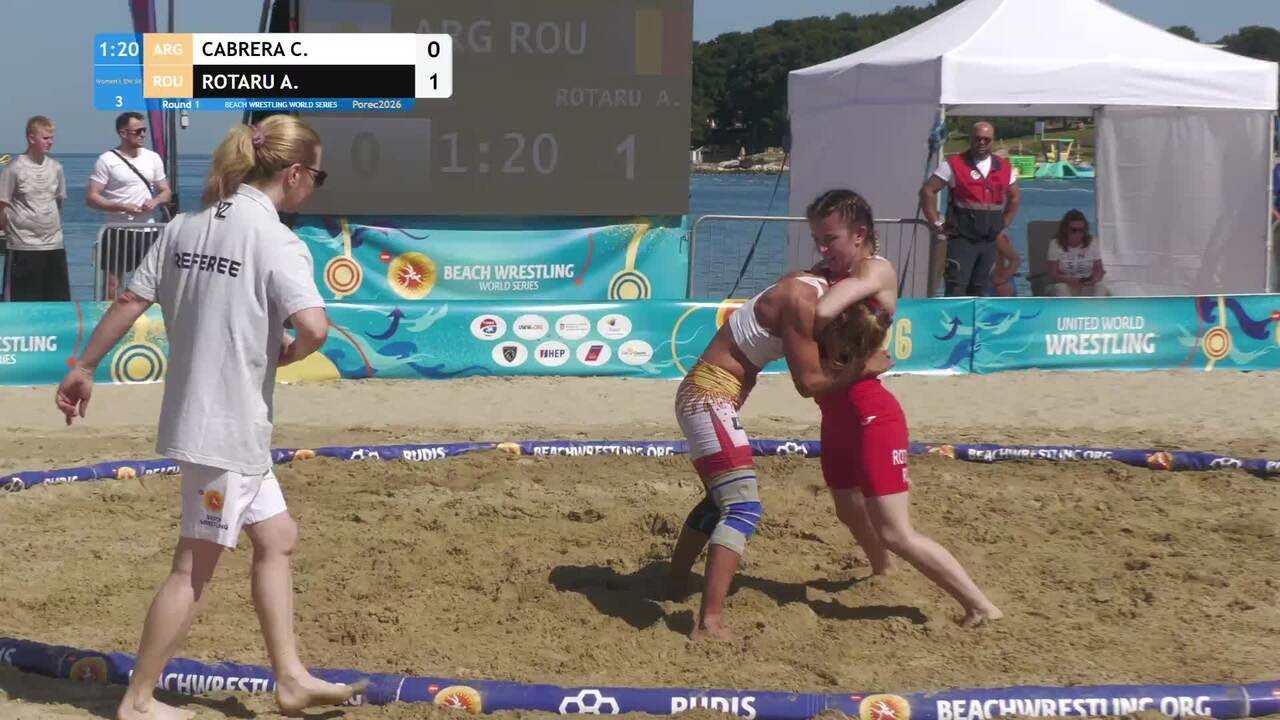 Claudia Soledad CABRERA (ARG) vs. Ana Maria Gianina ROTARU (ROU) • Round 1 • Women's BW 50Kg background