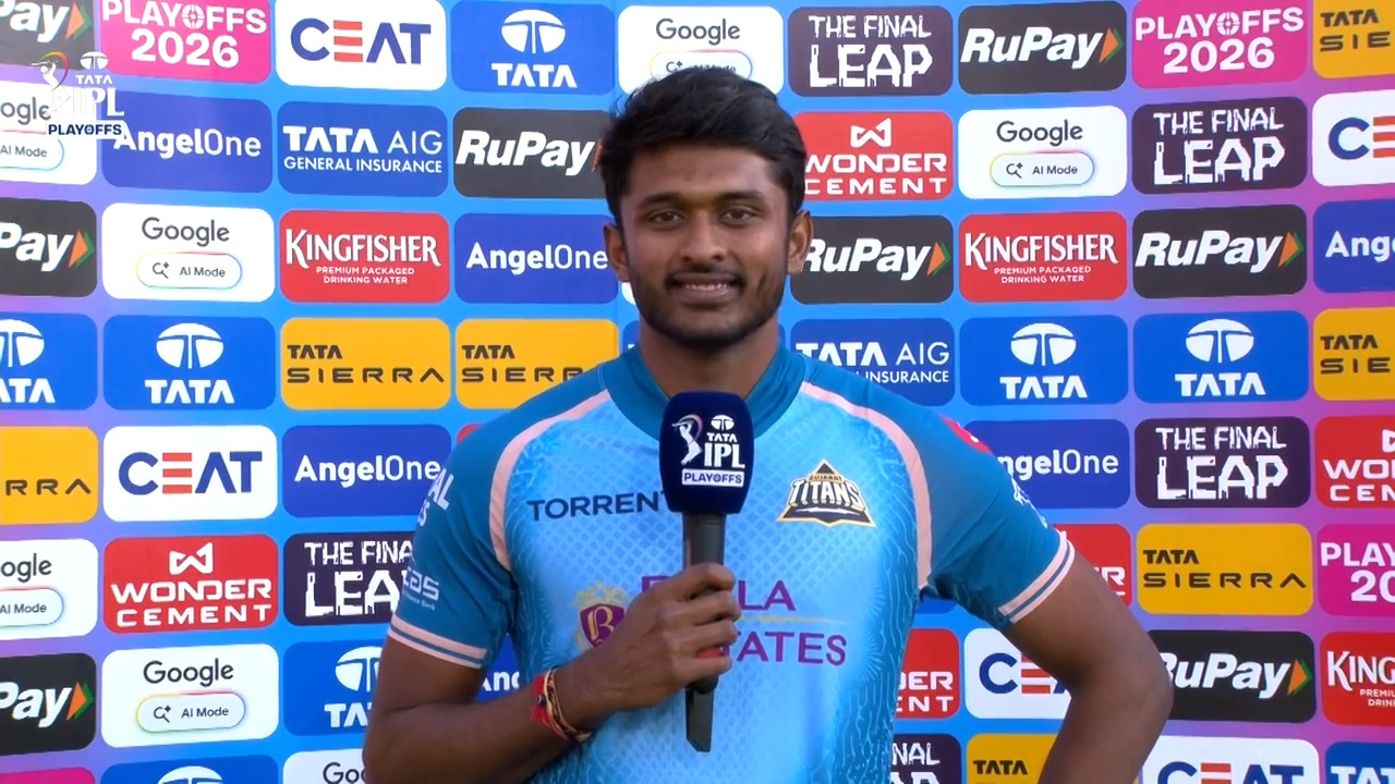 IPL 2026 Q2: GT vs RR - Sai Sudharsan Interview background