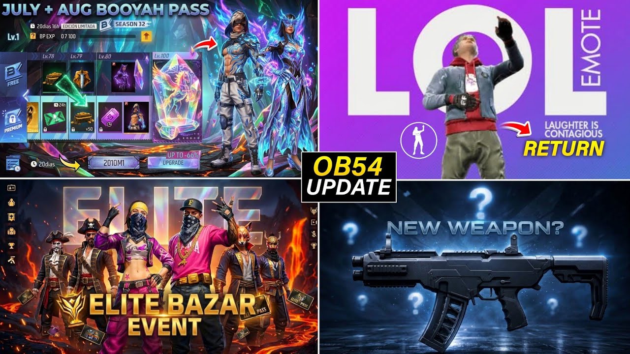 LOL Emote Returnš„³ Elite Bazar Event Free Fire l Next Booyahpass Free Fire 2026 l Free Fire New Event