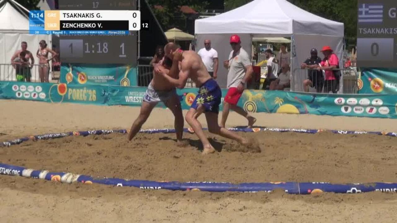 Georgios TSAKNAKIS (GRE) vs. Vladyslav ZENCHENKO (UKR) • C | Round 1 • Men's BW 90Kg background