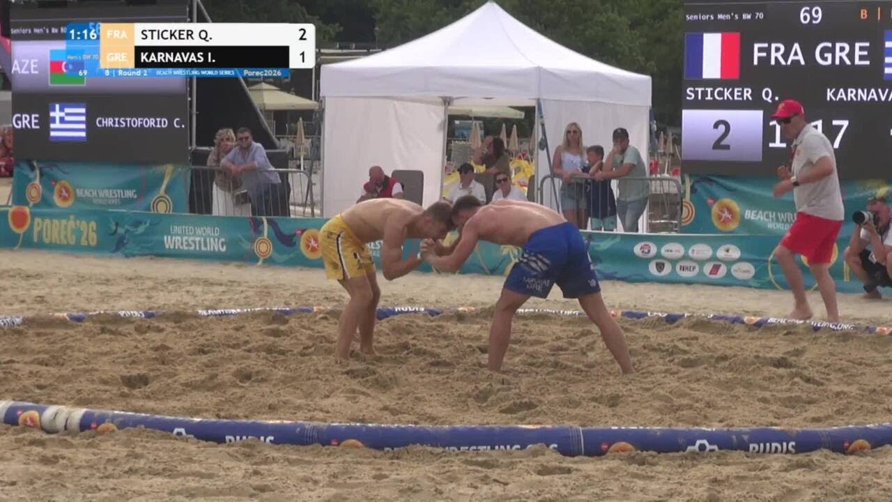 Quentin Jean Rene STICKER (FRA) vs. Ilias Rafail KARNAVAS (GRE) • B | Round 2 • Men's BW 70Kg