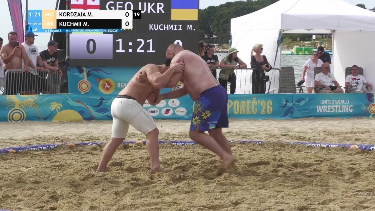 Mamuka KORDZAIA (GEO) vs. Mykola KUCHMII (UKR) • A | Round 2 • Men's BW +90Kg background